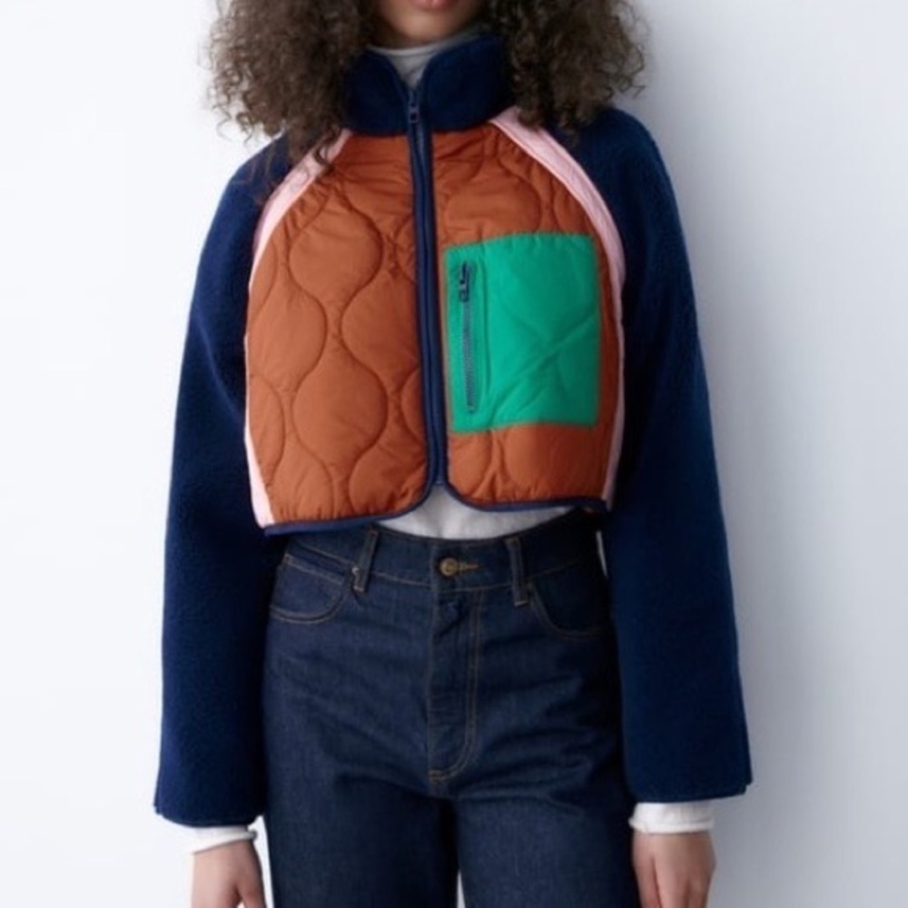 Zara Multicolor Teddy Jacket size Small - Picture 2 of 8